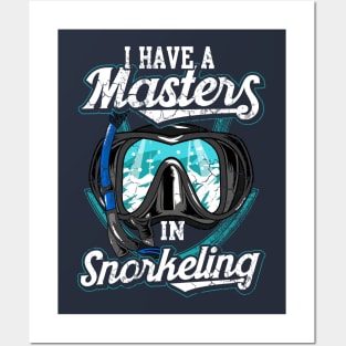 I Have A Master In Snorkeling Snorkel Scuba Dive Posters and Art